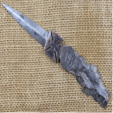 German letter opening knife made from shrapnel with Iron Cross. Dated 1916.
